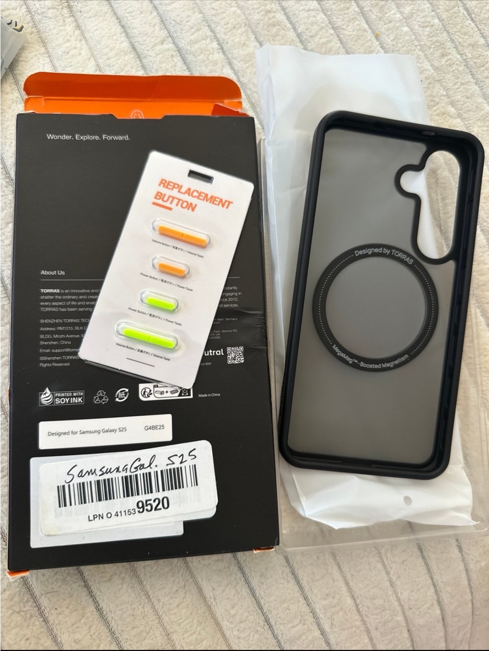 Torras Black Protective phone case, TY 01229A   for Samsung Galaxy S25